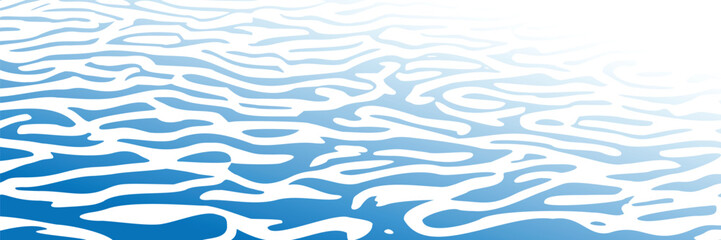 Fototapeta premium Ripples and water waves, sea surface, vector natural background, banner