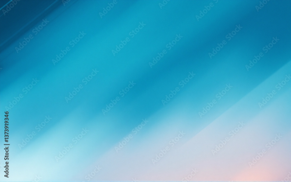 Poster Abstract image featuring a gradient of blue hues transitioning into a soft orange at the bottom, with blurry diagonal lines creating a smooth, flowing, and dynamic effect.