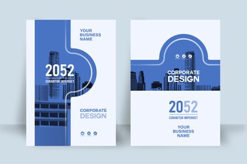 City Background Business Book Cover Design Template