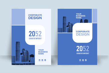 City Background Business Book Cover Design Template
