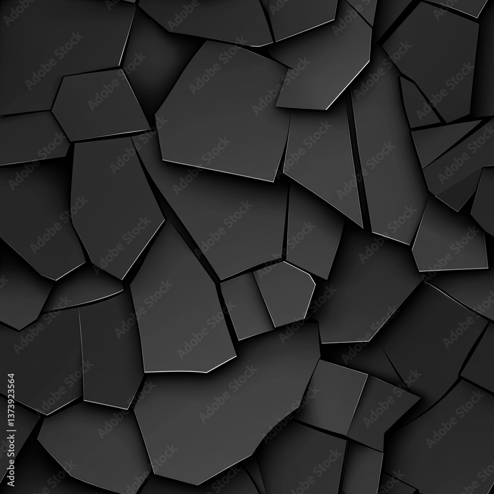 Poster textured dark gray and black surface with sharp edges resembling broken rocks, perfect for backgroun