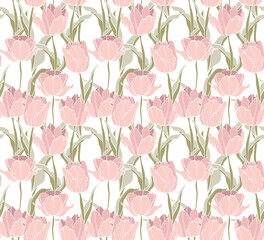 Seamless Flowers Pattern in vector. Abstract pattern