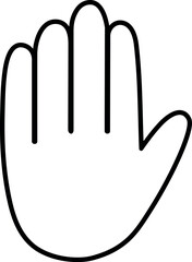 Obraz premium Hand line icon, stop sign, vector EPS10. Vector illustration