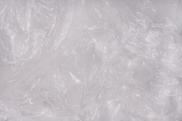 Polyethylene film texture background close up. cellophane