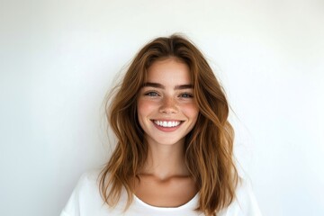 Obraz premium Young British American woman background portrait.