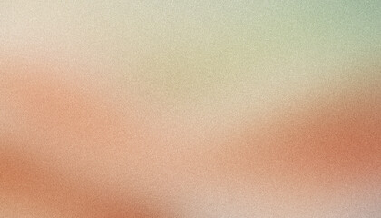Grainy gradient blending peach, cream, and green hues