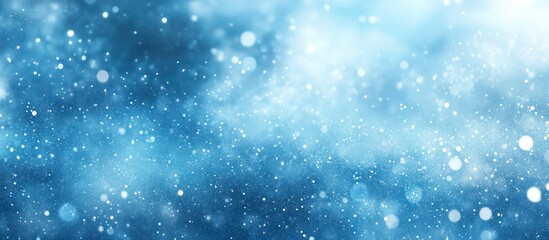 Obraz premium Blue winter snow bokeh background