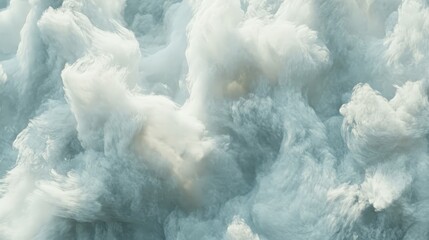 A fluffy, cloud-like texture with soft, swirling patterns, evoking a dreamy and ethereal atmosphere.