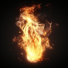Dynamic blazing fire flame image