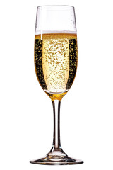 Isolated Glass of Champagne