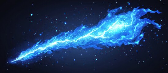 Blue fire streak, cosmic dust, game design