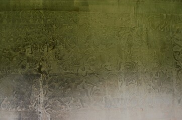 Bas relief of Angkor Wat in Cambodia