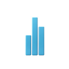 Entrepreneurship and scalability concept. Abstract blue bar graph on a dark background.