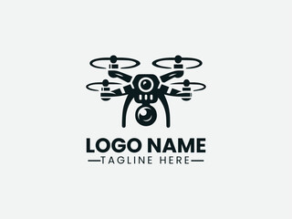 Drone Vector Logo Design, Aerial Drone Logo, Modern Drone Logo