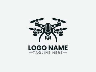 Drone Vector Logo Design, Aerial Drone Logo, Modern Drone Logo