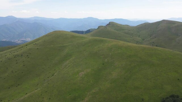 Amazing Aerial Summer Landscape of Kobilini steni (Mare's Walls) at Balkan Mountains, Bulgaria