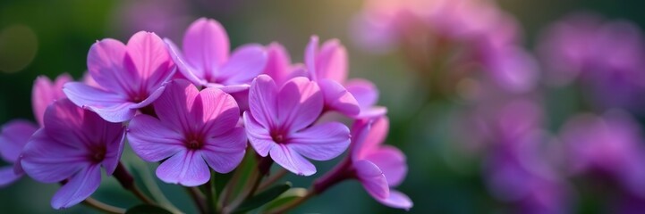 Fototapeta premium Close-up view of vibrant purple flowers blooming in a bunch, vibrant, floral