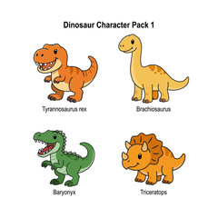 Dinosaur Pack 1 Tyrannosaurus Brachiosaurus Baryonyx Triceratops