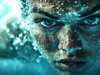 A swimmer. Generative AI