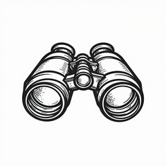 Discover distant wonders with classic binoculars observing the world outdoors