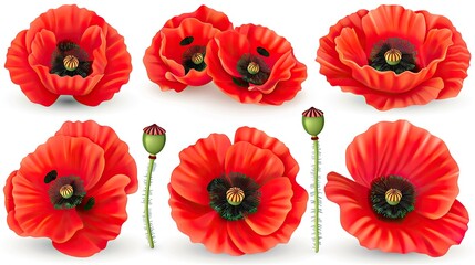 Obraz premium set of poppies