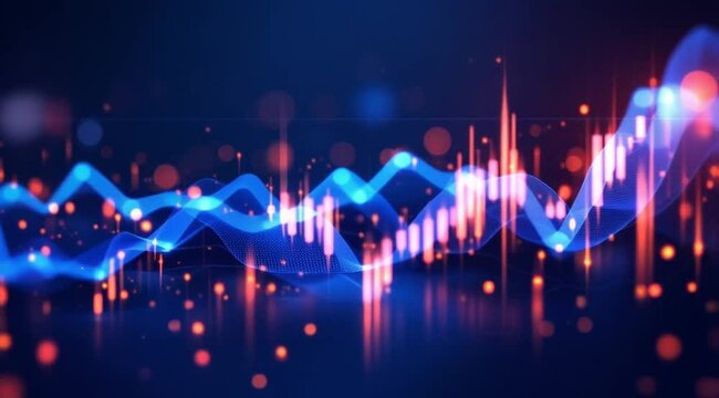 Abstract financial graph background