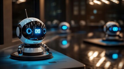 Innovative soft robotics demonstration technology lab digital art futuristic environment close-up viewpoint