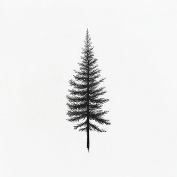arbre, no&euml;l, pin, sapin, sempervirent, vacances, branchages, nature, for&ecirc;t, vecteur, saison, illustration, plante