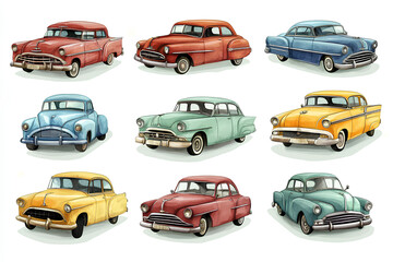 Naklejka premium vector set of cars