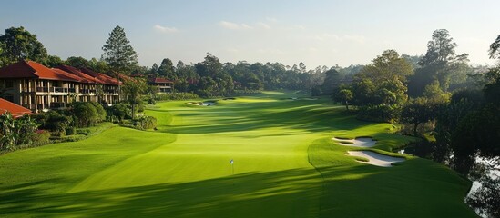 Obraz premium Resort Golf Course Sunrise