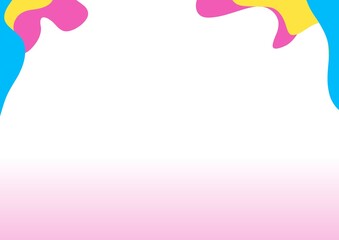 Obraz premium Blank certificate background with simple pink curved motif