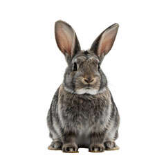 Fototapeta premium grey rabbit transparent background