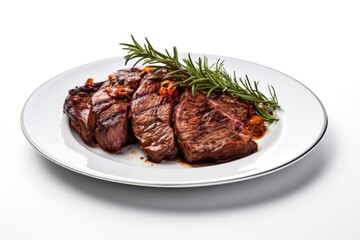 Meat meat steak plate.