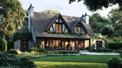 Fototapeta premium European House Styles: From Mediterranean Villas to Scandinavian Cottages