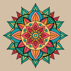 Exotic mandala-colorful-traditional-tattoo.