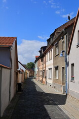 Blick in die Altstadt von Sangerhausen in Sachsen-Anhalt	