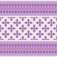 Purple and pink Thai pattern for fabric and background.