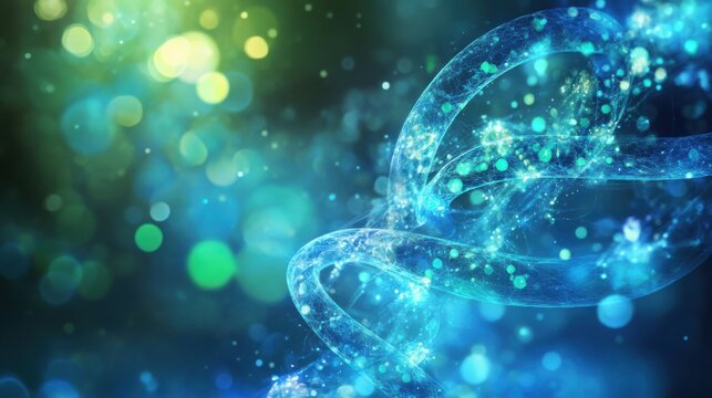health abstract background with swirling thyroid hormones