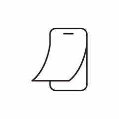 screen protection film icon sign vector