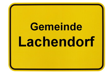 Illustration eines Ortsschildes der Gemeinde Lachendorf in Niedersachsen