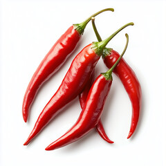 chili peppers on white background