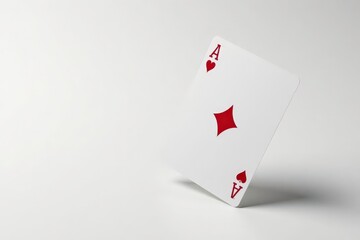 Obraz premium Close-up of a flipped playing card against white , edge, isolated