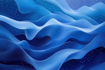 Obraz premium A detailed abstract background with flowing blue waves and a gradient effect for a calming and visually appealing design element