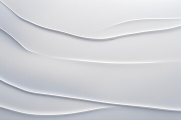 Abstract White 3D Wavy Lines Background Texture