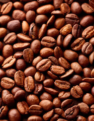 Coffee beans isolated , Generated image