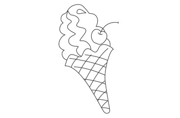 さくらんぼがトッピングされたソフトクリーム