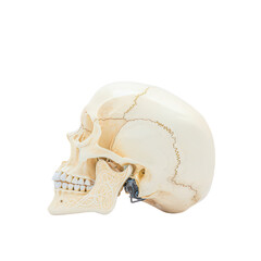 Fototapeta premium Anatomical Model of Human Skull with Detailed Features for Educational and Artistic Purposes