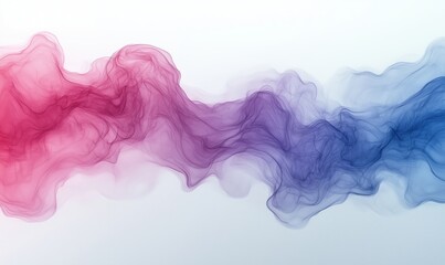Obraz premium Colorful abstract smoke wave design in pink and blue tones for creative backgrounds