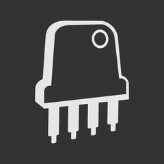 Semiconductor computer component. Vector illustration