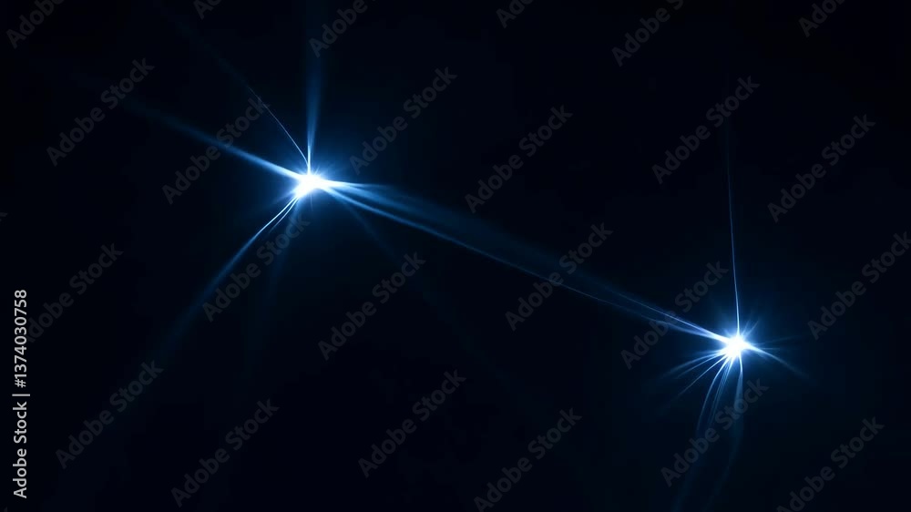 Poster a bright blue light with a white line in the middle. the light is shining brightly and is the main f
